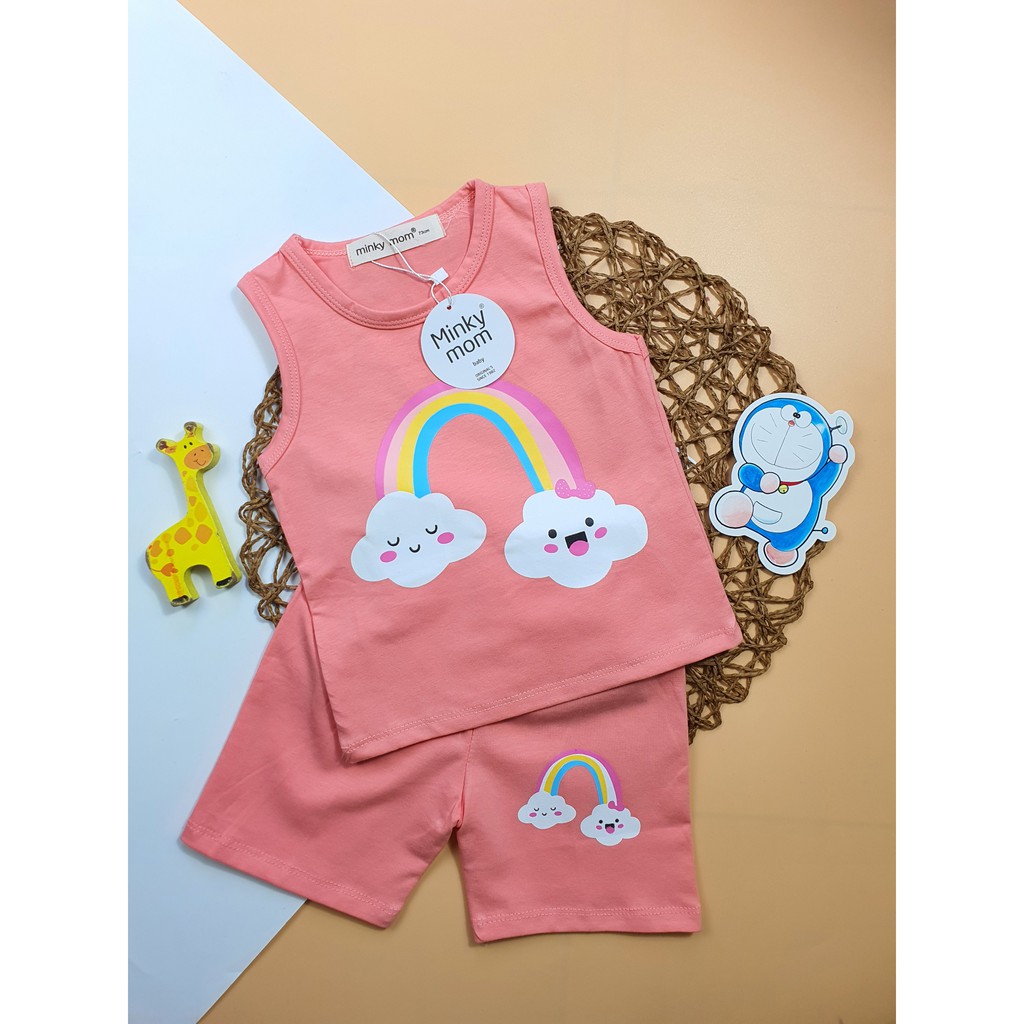 Bộ Ba Lỗ COTTON 100% MIMKY MOM In Hình Động Vật Dễ Thương Cho Bé BL-IN04