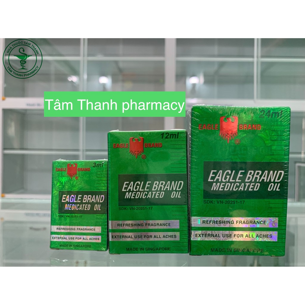 Dầu Eagle brand Singapore ( Dầu gió xanh con ó Singapore) (Chai 3ml)