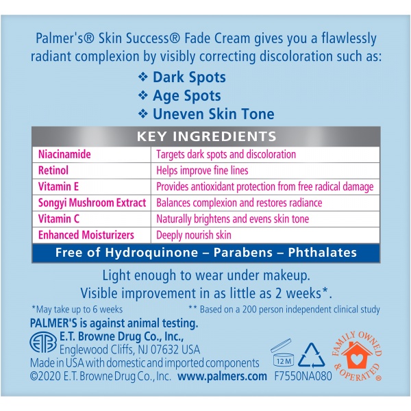 [US] Kem Dưỡng Trắng Sáng Da Ban Ngày, Mờ Thâm Nám Và Tàn Nhang Palmer's Skin Success Anti-dark Spot Fade Cream