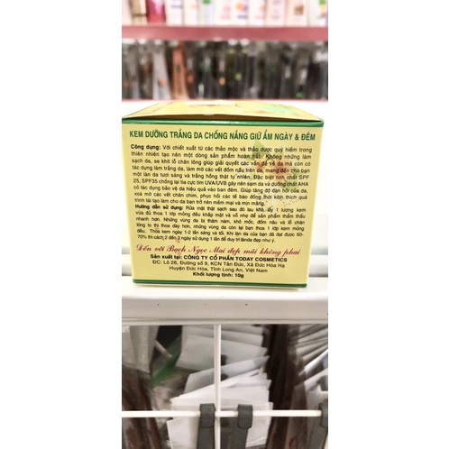 KEM DƯỠNG TRẮNG DA CHỐNG NẮNG GIỮ ẨM NGÀY VÀ ĐÊM BẠCH NGỌC MAI COLLAGEN 10GR