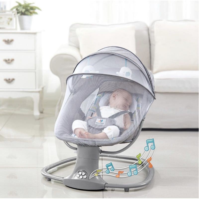 Nôi điện tự động Mastela 8104 có nhạc ru , điều khiển từ xa -  Bluetooth Nôi ru ngủ thư giãn kết hợp ghế ngồi đọc sách