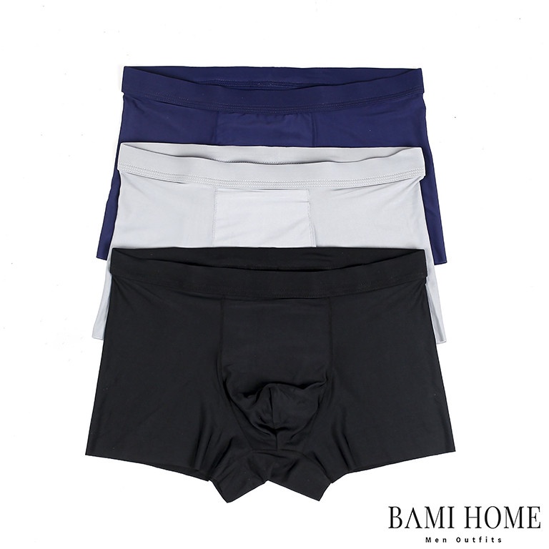 Hộp 5 quần sịp boxer nam cao cấp BAMI HOME quần lót đùi cotton thun lạnh thoáng khí, mềm mại QS- 018