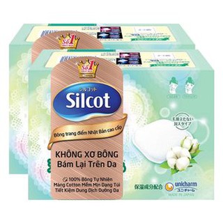 Combo 4 hộp Bông trang điểm Silcot Cao Cấp Silcot Premium 66 Miếng/Hộp