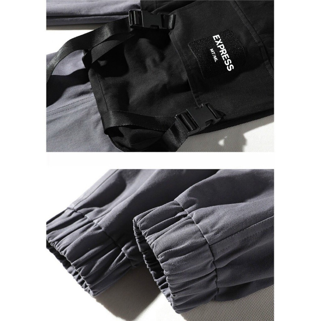 Quần jogger kaki túi hộp phối 2 màu hàng đẹp y hình