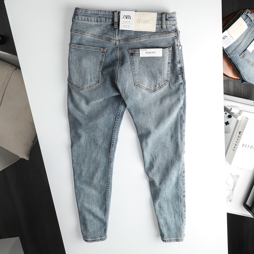 Quần Jean Nam ZR XANH CÀO SƯỚC (Form Slimfit,chất vải co dãn,ống 15 đến 18cm,hàng VNXK)-210503 | BigBuy360 - bigbuy360.vn