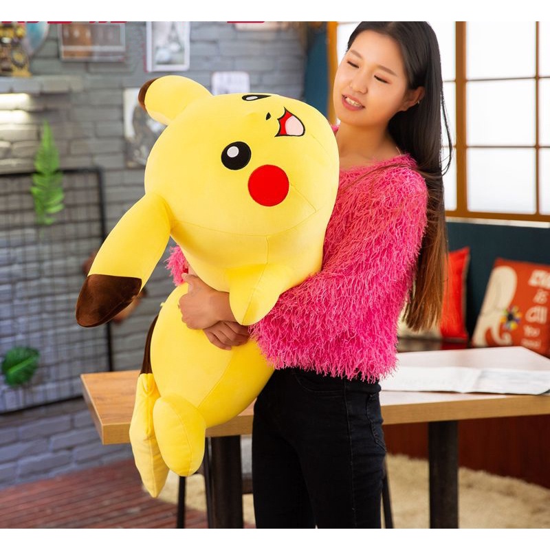 THÚ BÔNG PIKACHU NẰM DỄ THƯƠNG SIÊU CƯNG  GỐI ÔM NGỦ PIKACHU ĐÁNG YÊU CHO BÉ