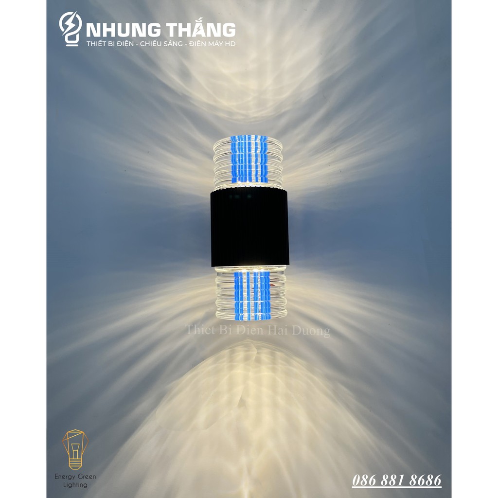 [ 4 Mẫu ] Đèn Led Treo Tường Hiện Đại Thả Thuỷ Tinh 24w Phong Cách Bắc Âu Vintage Thiên Nhiên DT - 3 Chế Độ Ánh Sáng