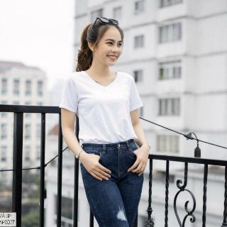 Áo cổ tim bershka cotton sớ gỗ