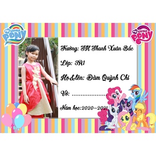 NHÃN VỞ THIẾT KẾ THEO YÊU CẦU- Set 36 nhãn vở