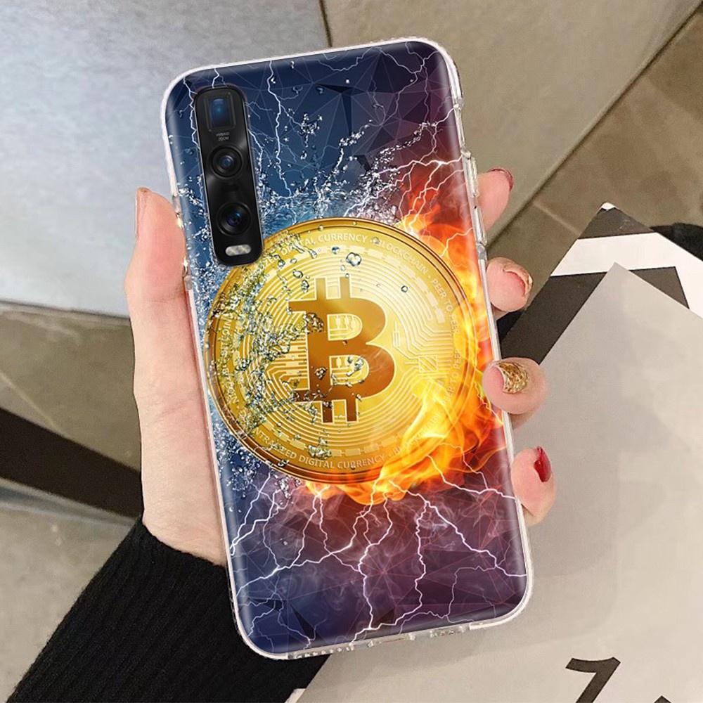 OPPO A12 A12e A72 A52 A5 A9 A3S A5S A31 Casing Case Soft Transparent 34GT BITCOIN Phone Cover