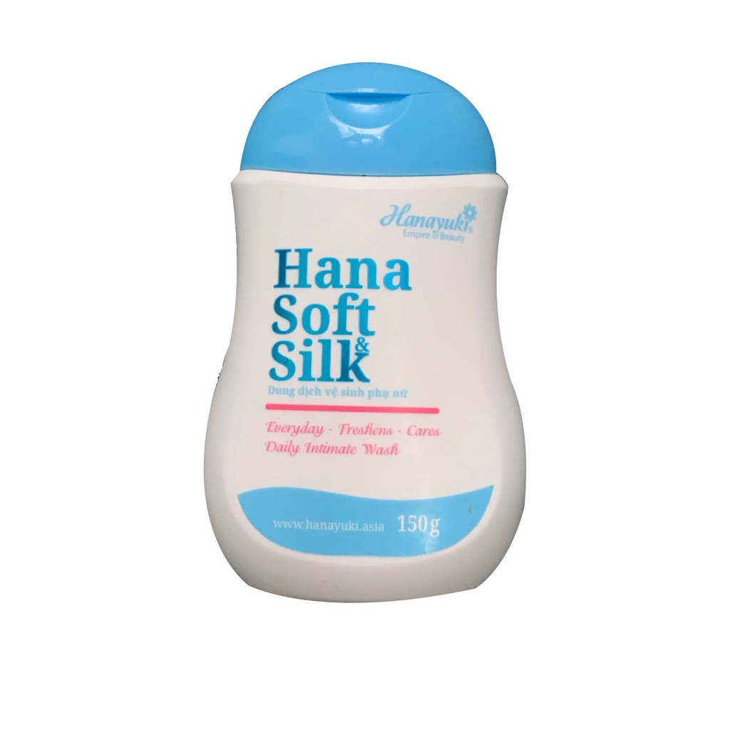 Dung dịch vệ sinh HANA SOFT SILK HANAYUKI chính hãng khử mùi hôi có tính kiềm chiếc xuất từ lá trầu không 150g