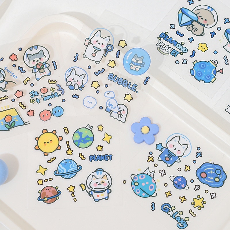 Sticker cute/Set 10 tấm hình dán dễ thương Magical Sweeties trang trí sổ planner bullet journal Tẻn Tẻn/MS23