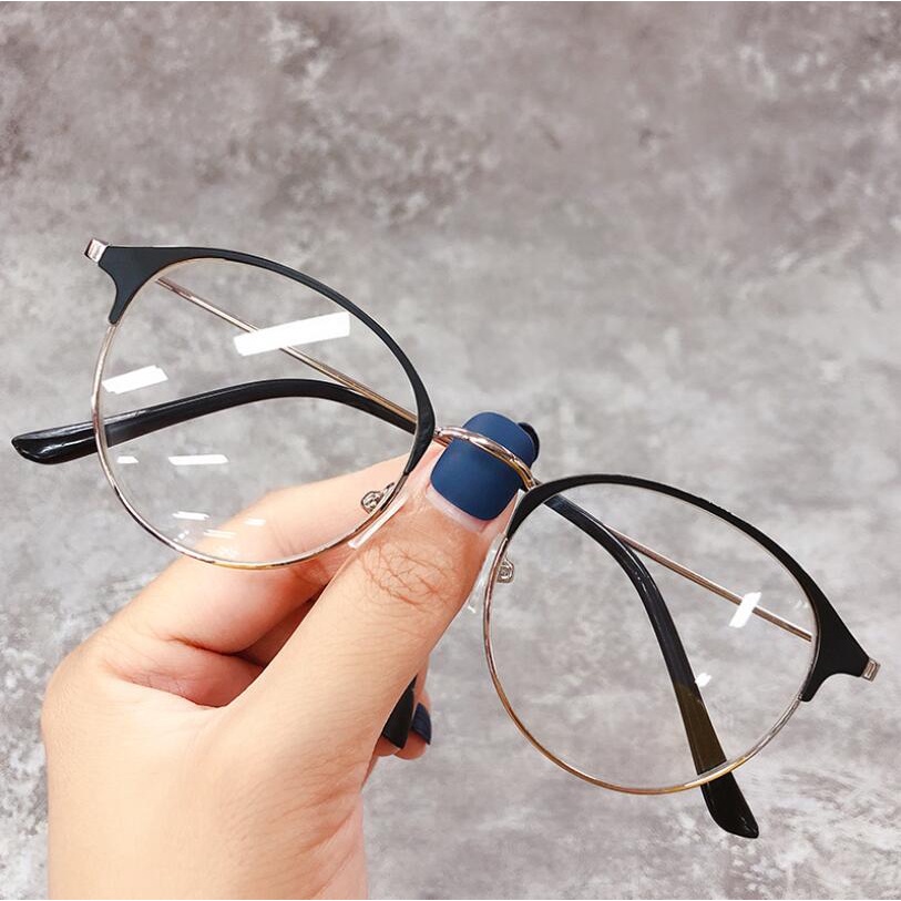 Kính Tròn Gọng Kim Loại Phong Cách vintage unisex