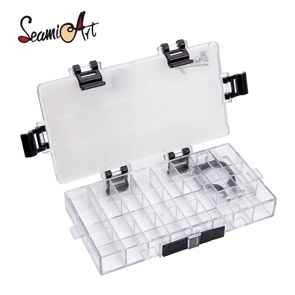 Hộp 24/36 ngăn đựng màu vẽ SEAMIART giữ ẩm tiện lợi chất lượng cao
