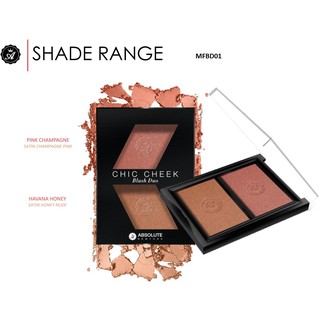 Bảng Phấn Má Hồng 2 Màu Absolute NewYork Chic Cheek Blush Duo