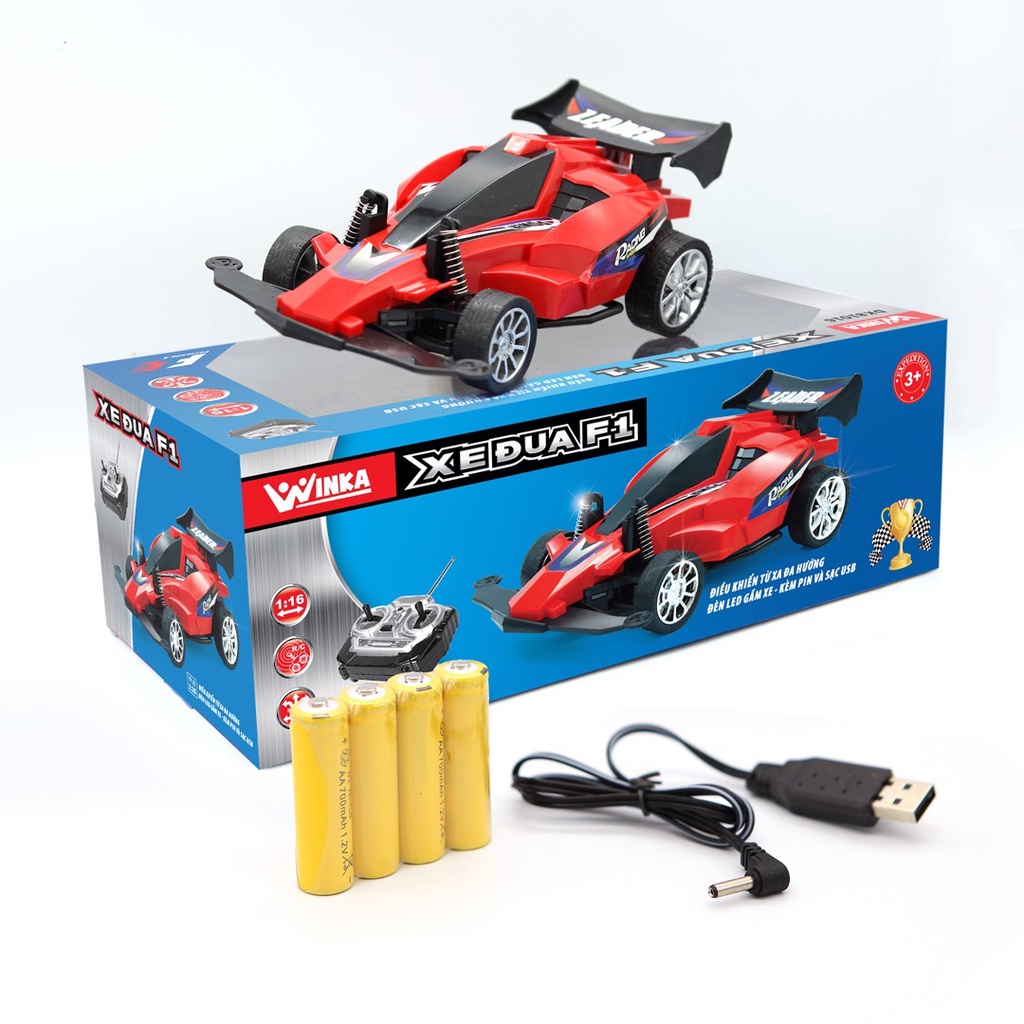 Đồ Chơi DuKa:Xe đua F1- Thần Gió DK 81095 +Tia Chớp DK81096 + Điều Khiển Từ Xa Có Đèn Led Và Pin Sạc DK 81016(Phan Loại)