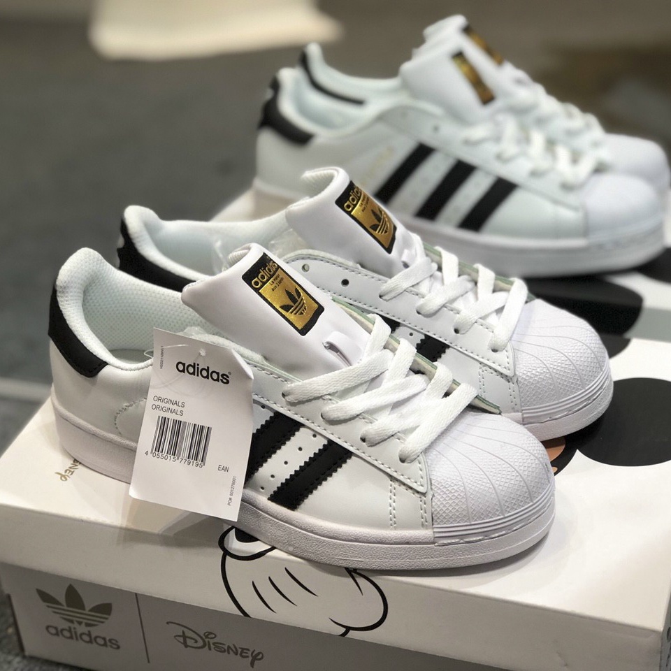 (FREESHIP - TẶNG MÓC KHÓA) Giày Thể Thao Sneaker Nam Nữ SUPERSTAR Sò Tem Vàng Trắng Vạch đen CLEVER MAN STORE