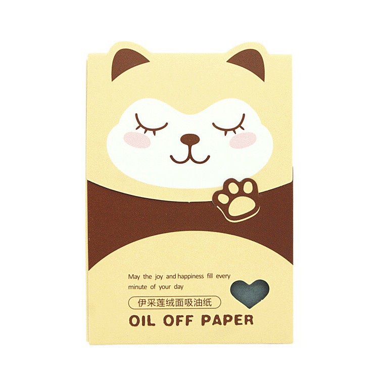 Gói 80 Miếng Giấy Thấm Dầu Than Hoạt Tính Oil Off Paper OP24