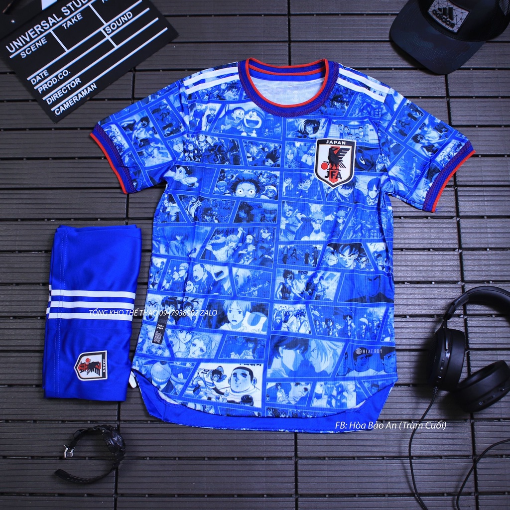 Bộ Quần Áo Đá Banh ĐT Nhật mùa 22/23 hàng cao cấp Thái 2 màu trắng,xanh