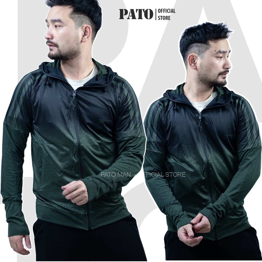 Áo chống nắng nam nữ PATO áo khoác nắng loang 3 sọc viền tay chất hạt xoàn cao cấp