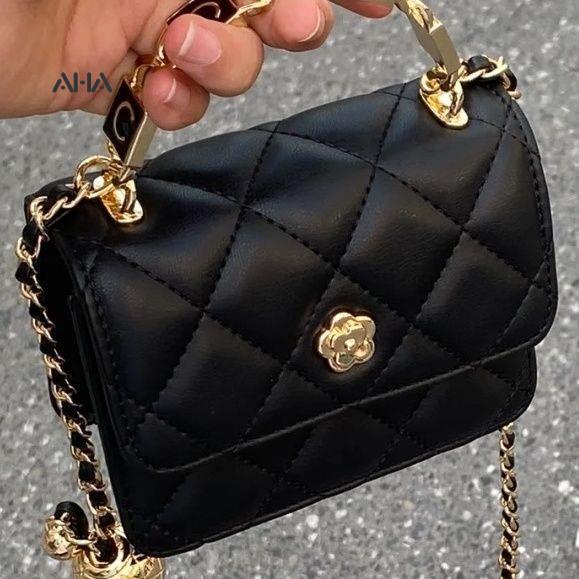 Túi đeo chéo AHA OFFICIAL Xiaoxiang mini họa tiết hình thoi thời trang cao cấp cho nữ