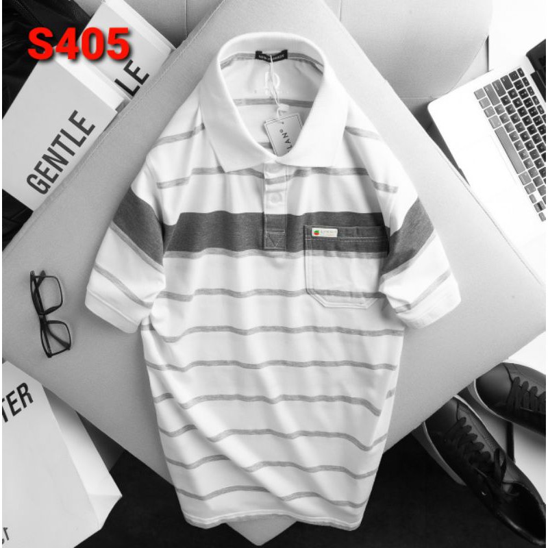 [S401] ÁO THUN POLO NAM CAO CẤP CÓ TÚI SỌC NGANG | BigBuy360 - bigbuy360.vn