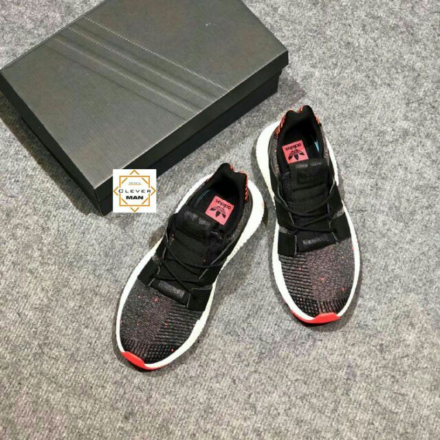 (TẶNG MÓC KHÓA - Video cận cảnh) Giày thể thao sneaker nam nữ PROPHERE Core Black Solar Red đen gót cam