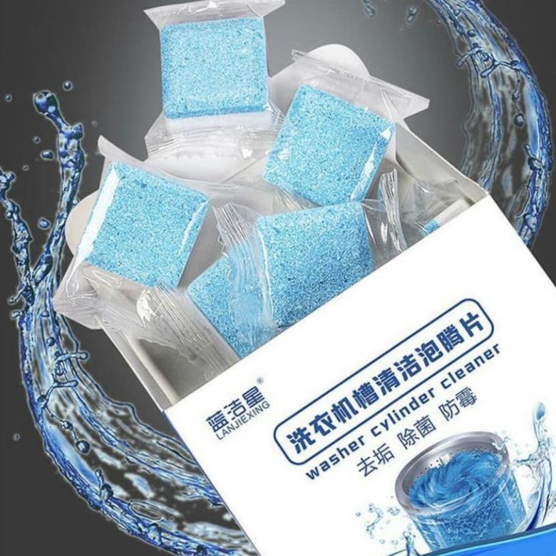 Viên Tẩy Vệ Sinh Lồng Máy Giặt Công Nghệ Mới Diệt khuẩn 99% - Tẩy Cặn Bẩn Máy Giặt
