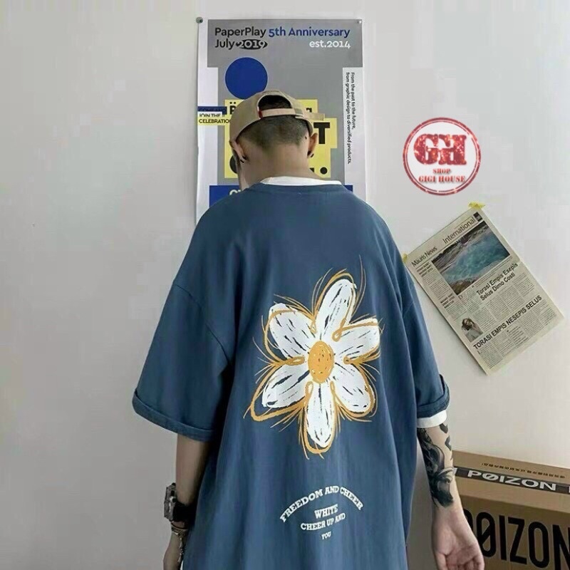 Áo Thun Hoa Cúc In Đẹp Nam Nữ Ulzzang Unisex GiGiHouse