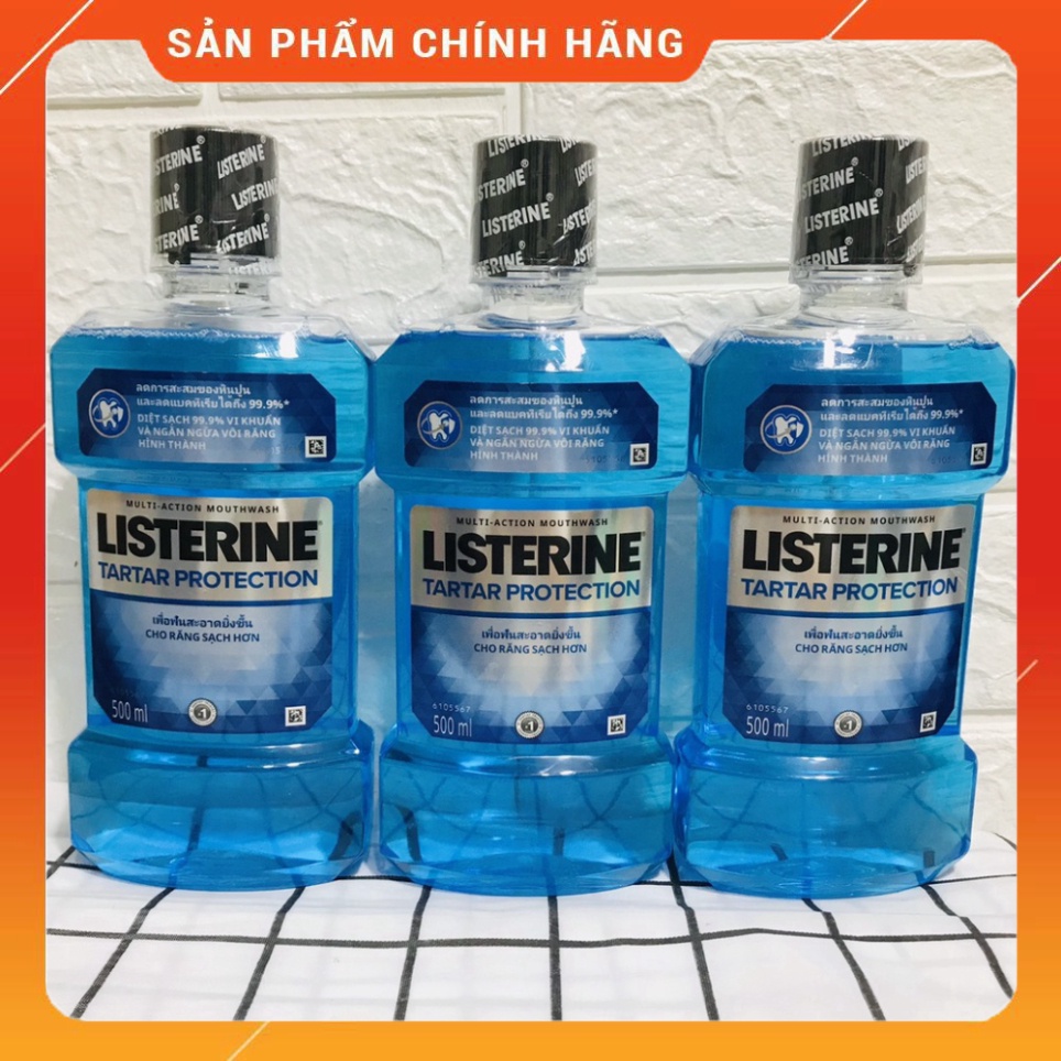 Nước Súc Miệng Listerine Tartar Protection 500ML Ngăn Ngừa Mảng Bám Sâu Răng