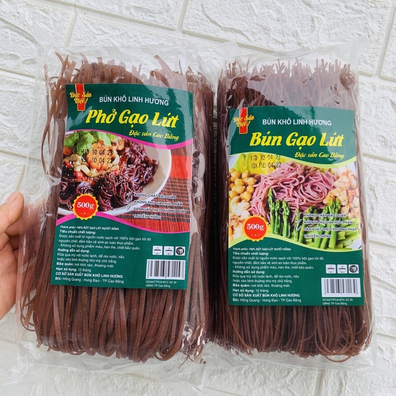 BÚN/PHỞ GẠO LỨT ĐEN LINH HƯƠNG GÓI 500G