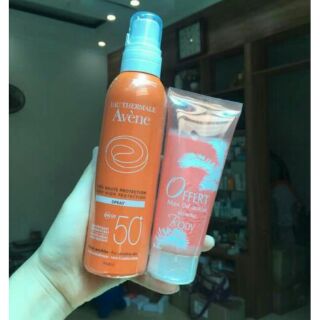 Xịt chống nắng Avene 200ml (tặng kèm sữa tắm)