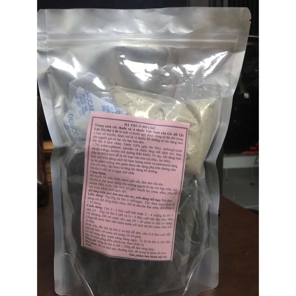 HÀ THỦ Ô CHẾ DẠNG MIẾNG 600 G - HỖ TRỢ ĐEN TÓC, MỌC TÓC, NGĂN NGỪA RỤNG TÓC, TĂNG CƯỜNG TUỔI THỌ