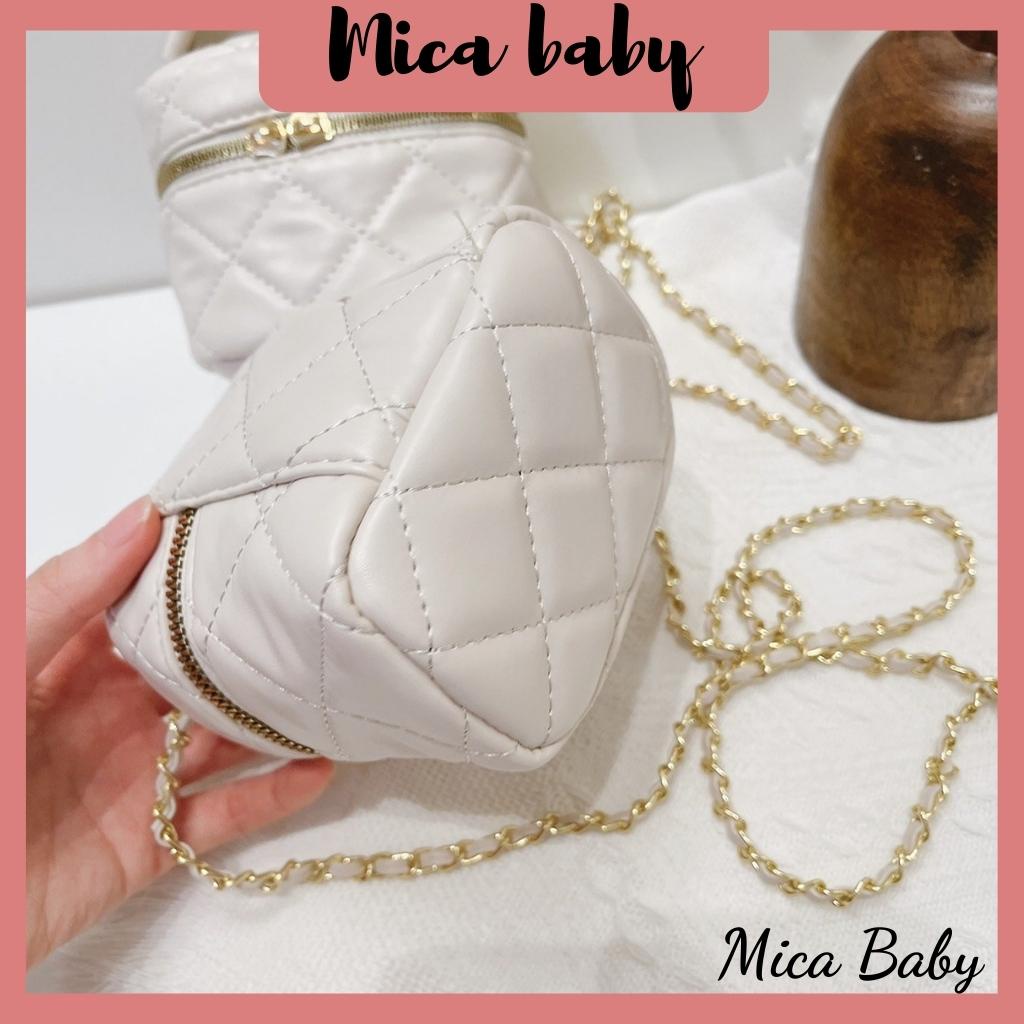 Túi hộp cặp lồng mini đeo chéo trần trám da mềm cao cấp Mica baby TC04