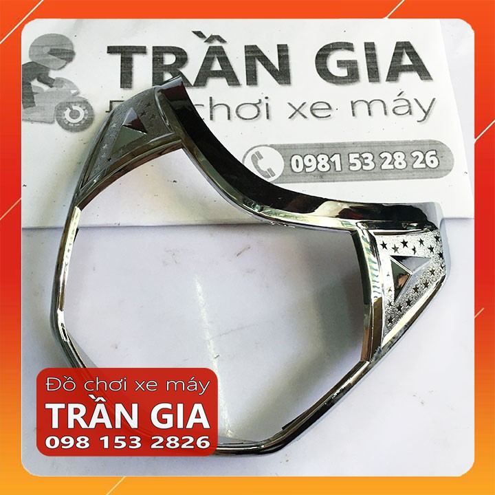 Ốp viền đèn pha xe vision 2014-2015-2016-2017-2018-2019-2020 xi inox cacbon - phụ kiện trang trí