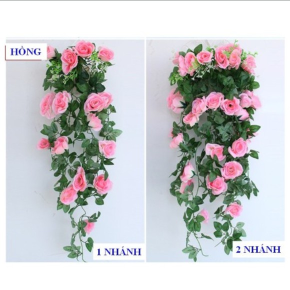 Chùm hoa hồng trang trí treo tường nhiều màu