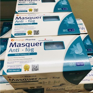 Hộp Khẩu trang y tế kháng khuẩn Loại 1,đạt tiêu chuẩn 4 Lớp có dập Logo, Hộp 50 chiếc