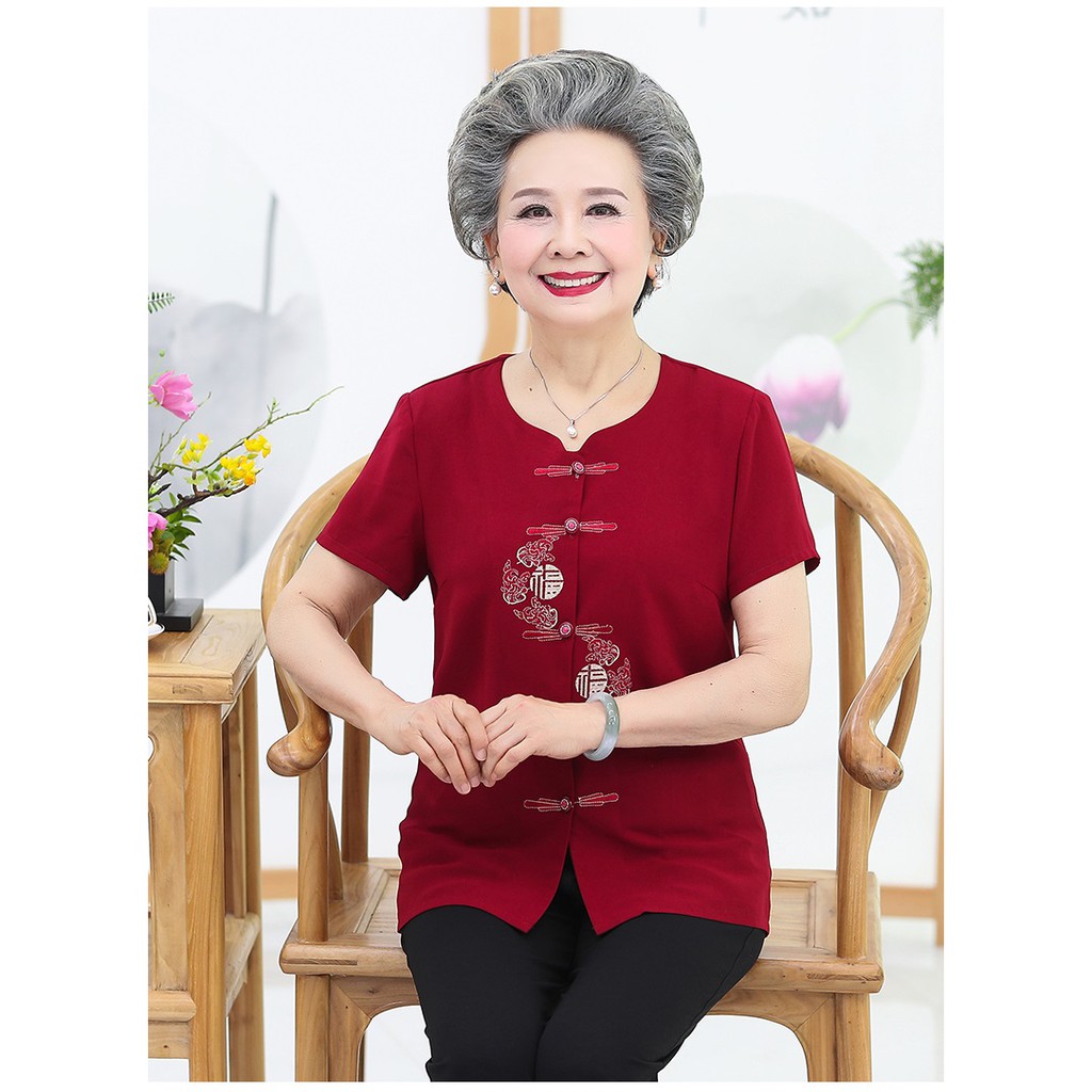 Bộ quần áo cho người già_Bộ quần cho bà già .  thập ngắn