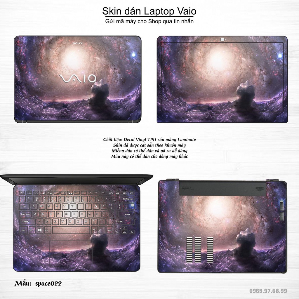 Skin dán Laptop Sony Vaio in hình không gian nhiều mẫu 4 (inbox mã máy cho Shop)