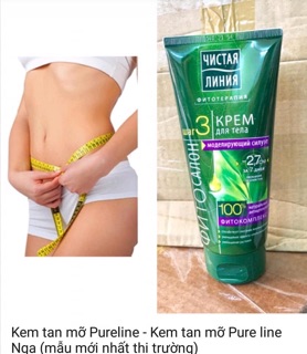 Kem tan mỡ bụng Pure line Nga