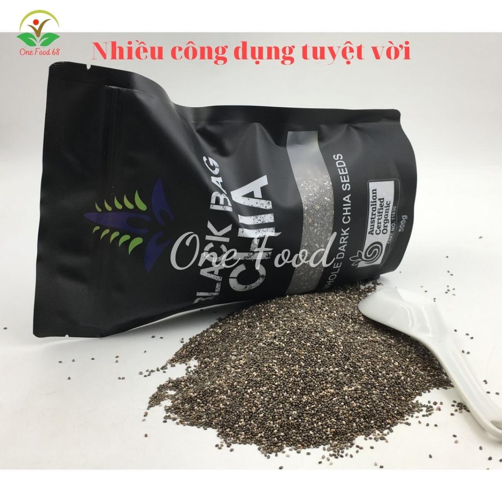 Hạt Chia Úc Giảm Cân Black Bag Chính Hãng, Hạt Chia Chuẩn Organic Hữu Cơ Chất Lượng 100g, Onefood68