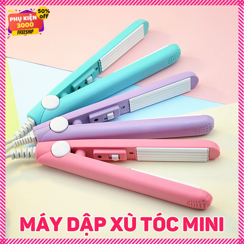 Máy dập xù tạo sóng, kẹp tạo xù tóc, tạo phồng máy mini dễ thương nhỏ gọn làm tóc tại nhà giá rẻ , tạo kiểu tóc ở nhà