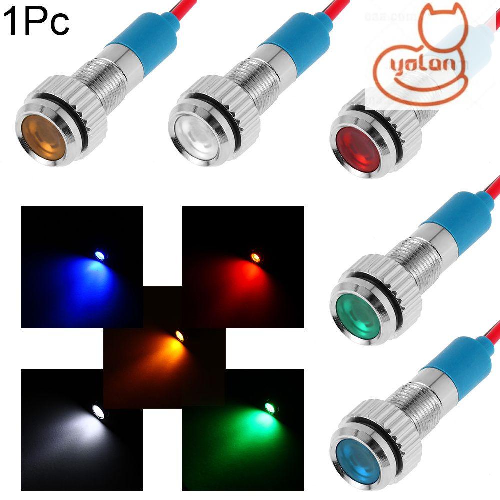 Đèn Led tín hiệu bằng kim loại 3v 5v 6v 9v 12v 24v 220v chống thấm nước nhiều màu 6mm/ 6mm