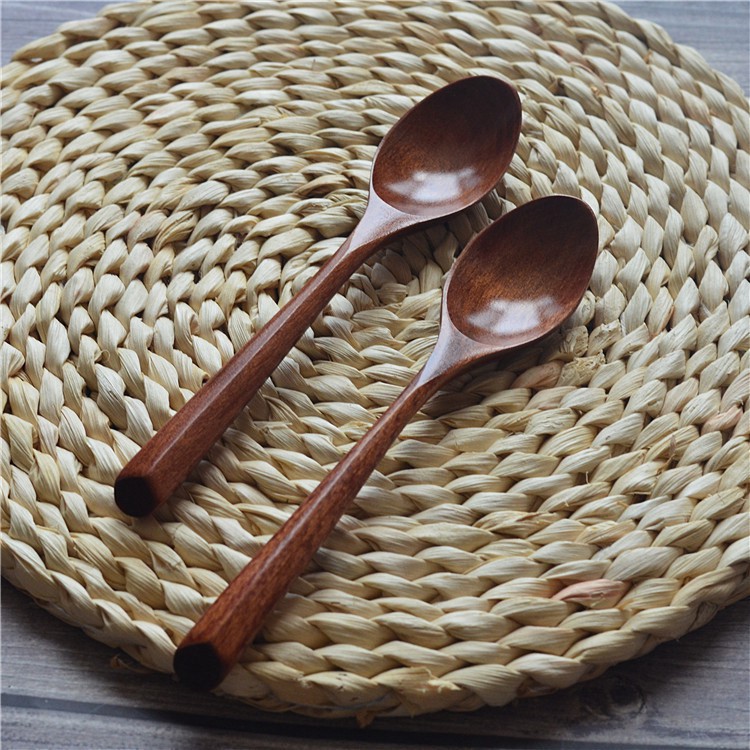 Thìa gỗ cafe màu tự nhiên, dĩa gỗ màu tự nhiên dài 19cm phong cách Nhật Bản - The Bamboo (01 chiếc)