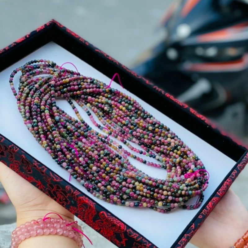 Vòng Tay Tourmali Quấn 3 Vòng Hợp Các Mệnh