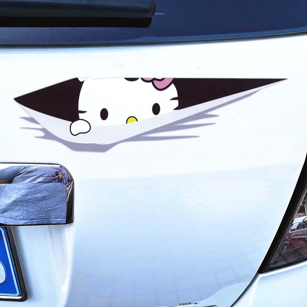 Set 4 Miếng Dán Vinyl Chống Trầy Hình Anime Trang Trí Xe Hơi DIY