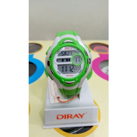 Đồng hồ điện tử trẻ em, màu xanh lá, quai silicone hàng chí.nh hã.ng