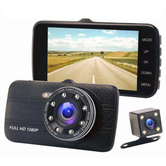 Camera Hành Trình Ôtô X004 trước sau Full HD1080P tích hợp 8 Đèn LED kèm thẻ nhớ NETAC 32G