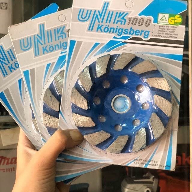 Bát mài bê tông UNIK, Chén mài bê tông, Răng mài được phủ kim cương