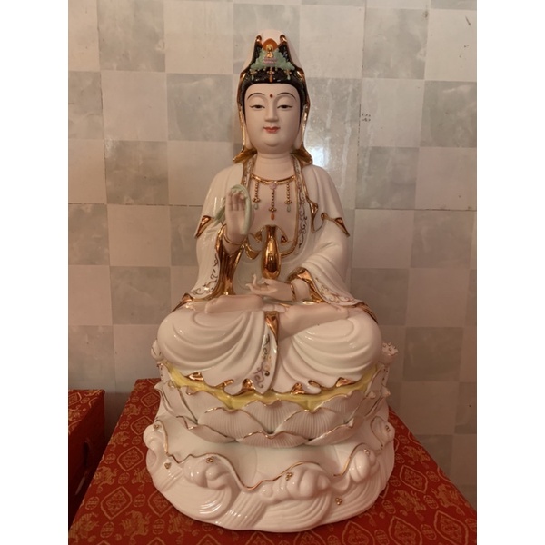 Tượng Mẹ Quan Âm Sứ Trắng Đức Hoá Cao Cấp